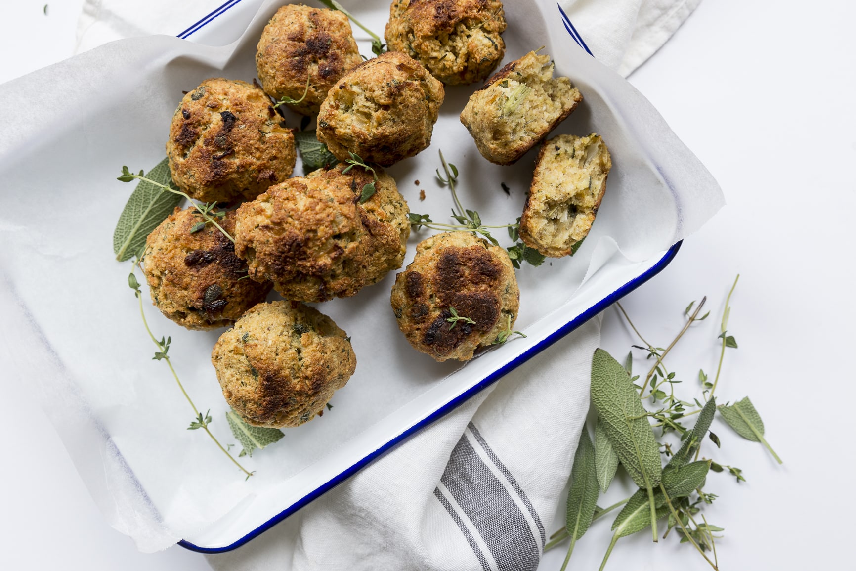 Vegetarian Christmas Stuffing Balls Crisp